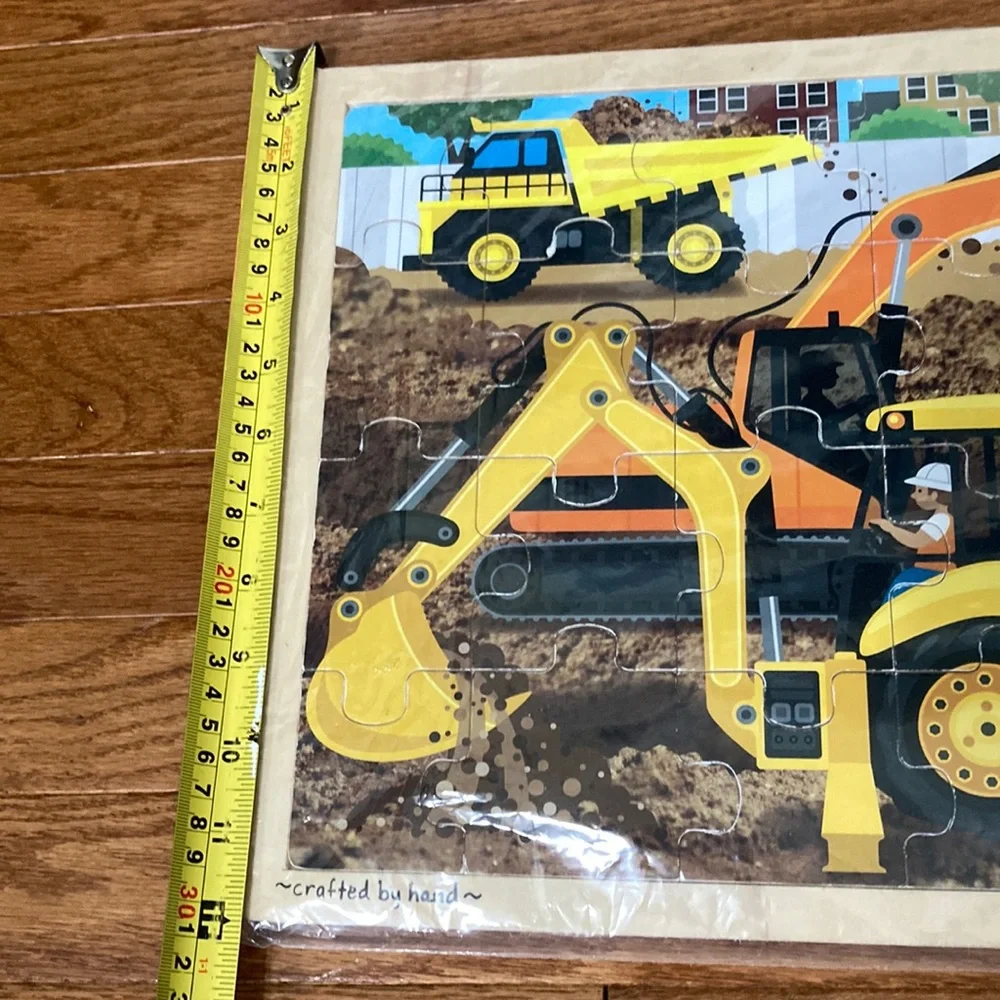 Melissa & Doug - TRACTORS WOODEN JIGSAW TRAY PUZZLE